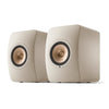 Pair of beige speakers, KEF LS50 Wireless II Active Hi-Fi Speakers