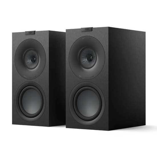 Pair of black speakers, KEF Concerto Meta Floorstanding Speakers 