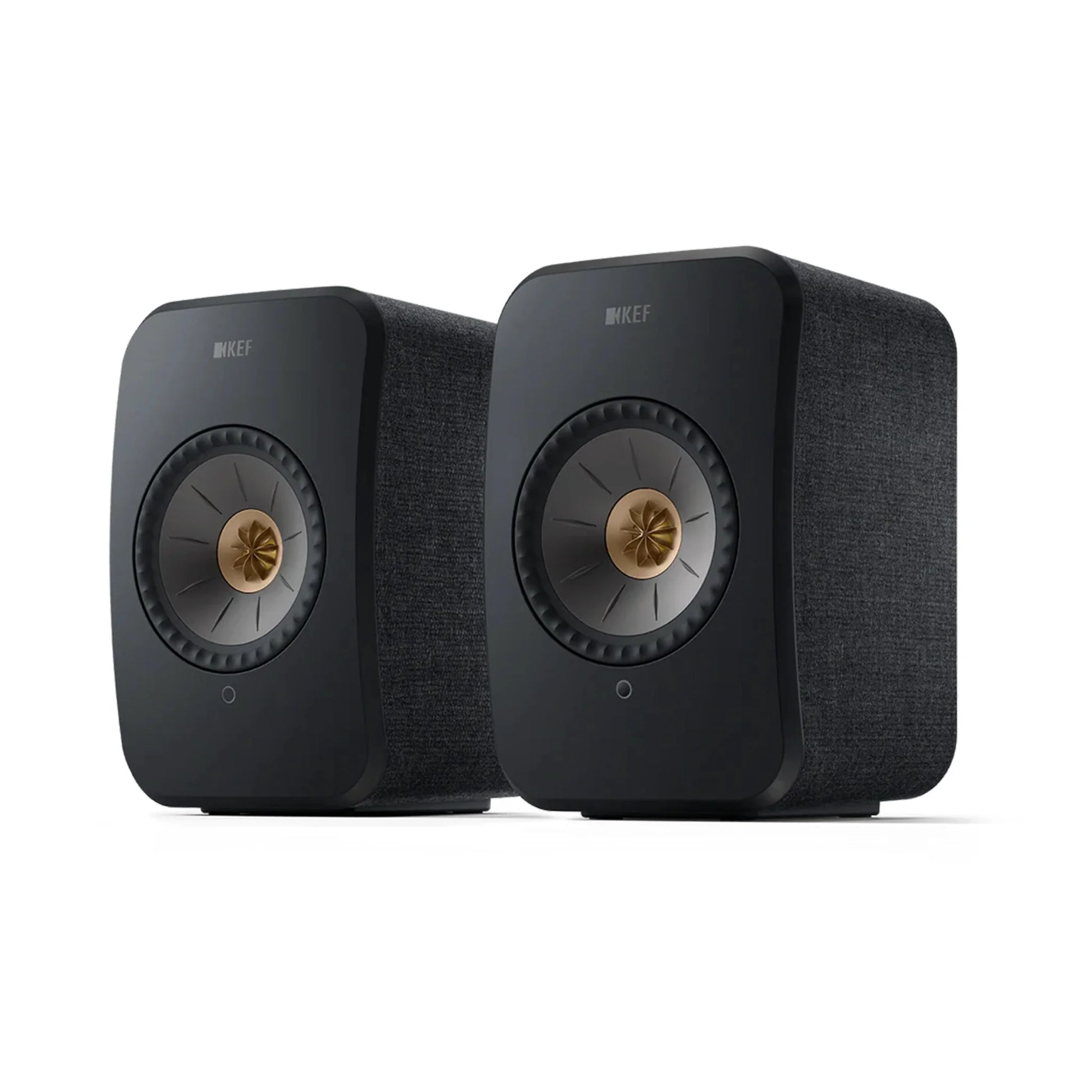 Pair of black KEF speakers, KEF LSX II Wireless Hi-Fi Speakers
