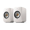 Pair of white KEF speakers, KEF LSX II Wireless Hi-Fi Speakers