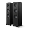 Pair of black floor-standing speakers, KEF Q7 Meta Floorstanding Speakers