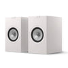 Pair of white speakers, KEF Q3 Meta Bookshelf Speakers