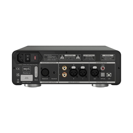 Back panel of SPL Phonitor xe Headphone Amplifier with DAC