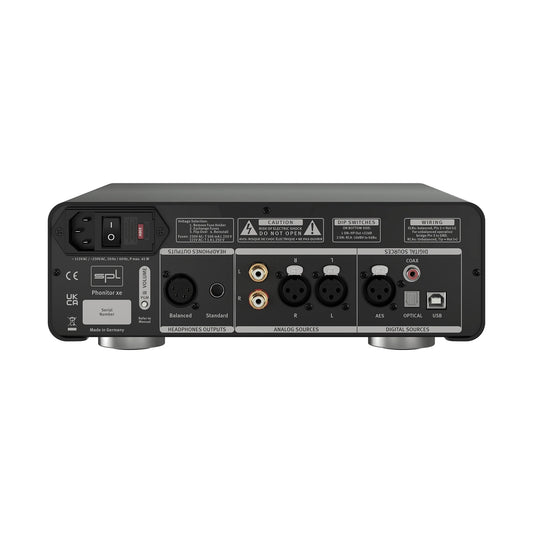 Back panel of SPL Phonitor xe Headphone Amplifier with DAC